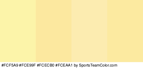 #FCF5A9 #FCE99F #FCECB0 #FCEAA1 Colors