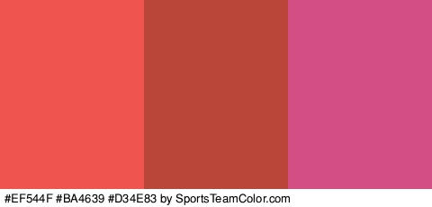 #EF544F #BA4639 #D34E83 Colors