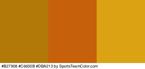 #B27908 #C6600B #DBA213 Colors