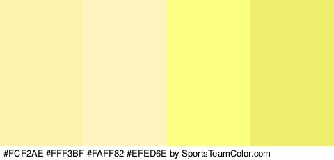 #FCF2AE #FFF3BF #FAFF82 #EFED6E Colors