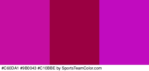 #C60DA1 #9B0043 #C10BBE Colors