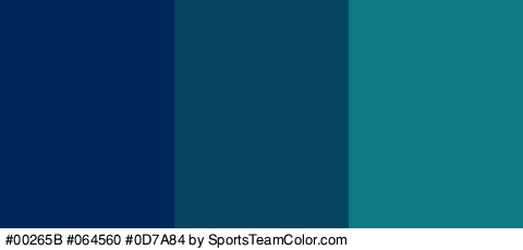 #00265B #064560 #0D7A84 Colors