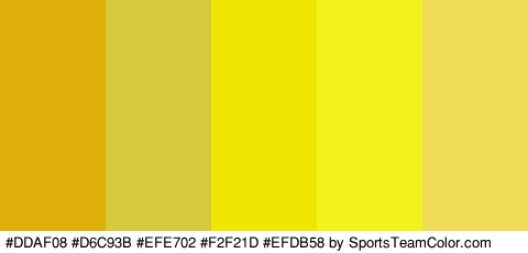 #DDAF08 #D6C93B #EFE702 #F2F21D #EFDB58 Colors