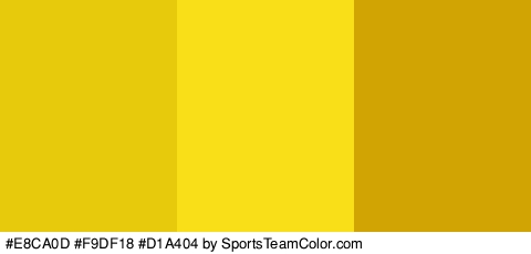 #E8CA0D #F9DF18 #D1A404 Colors