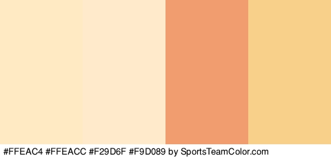 #FFEAC4 #FFEACC #F29D6F #F9D089 Colors