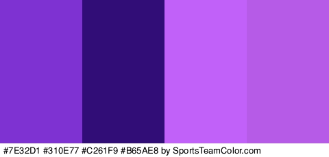 #7E32D1 #310E77 #C261F9 #B65AE8 Colors