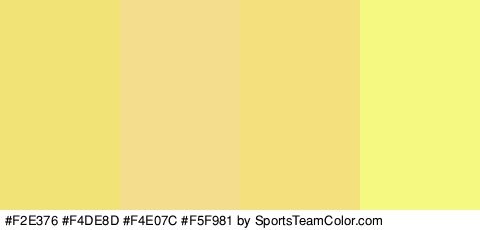 #F2E376 #F4DE8D #F4E07C #F5F981 Colors