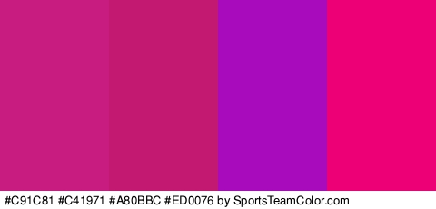 #C91C81 #C41971 #A80BBC #ED0076 Colors