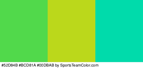 #52D84B #BCD81A #00DBAB Colors