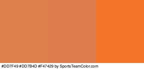 #DD7F49 #DD7B4D #F47429 Colors