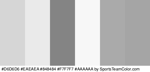 #D6D6D6 #EAEAEA #848484 #F7F7F7 #AAAAAA #A5A5A5 Colors