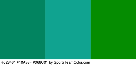 #028461 #10A38F #068C01 Colors