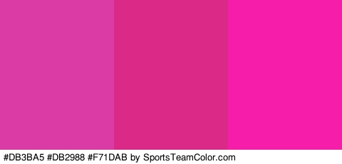 #DB3BA5 #DB2988 #F71DAB Colors