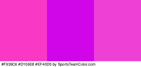 #F939C6 #D106E8 #EF40D5 Colors