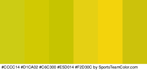 #CCCC14 #D1CA02 #C6C300 #E5D014 #F2D30C #CCC20C Colors