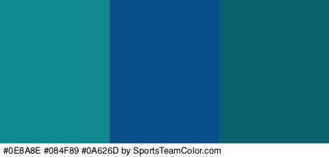 #0E8A8E #084F89 #0A626D Colors