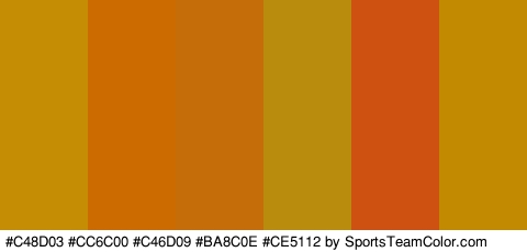 #C48D03 #CC6C00 #C46D09 #BA8C0E #CE5112 #C18A00 Colors