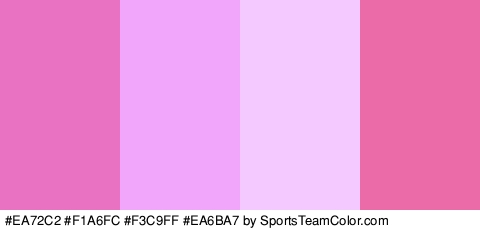 #EA72C2 #F1A6FC #F3C9FF #EA6BA7 Colors