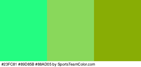 #23FC81 #89D85B #88AD05 Colors