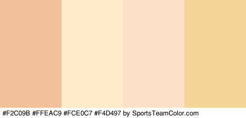 #F2C09B #FFEAC9 #FCE0C7 #F4D497 Colors