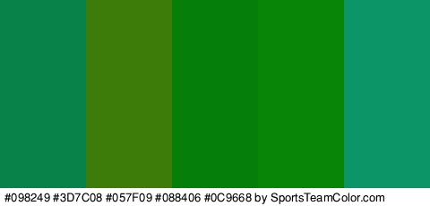 #098249 #3D7C08 #057F09 #088406 #0C9668 Colors