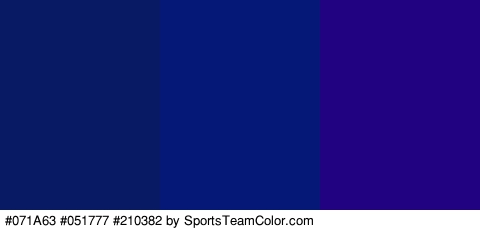 #071A63 #051777 #210382 Colors