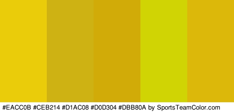 #EACC0B #CEB214 #D1AC08 #D0D304 #DBB80A Colors