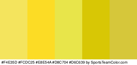 #F4E35D #FCDC25 #E8E54A #D8C704 #D6C639 Colors