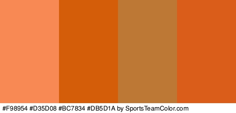 #F98954 #D35D08 #BC7834 #DB5D1A Colors