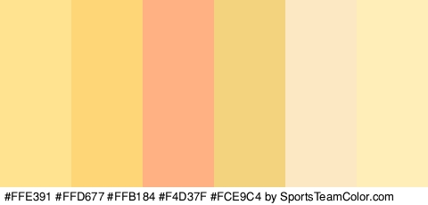 #FFE391 #FFD677 #FFB184 #F4D37F #FCE9C4 #FFEEB7 Colors