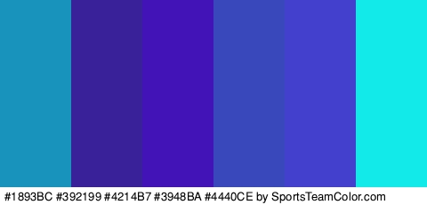 #1893BC #392199 #4214B7 #3948BA #4440CE #12EAEA Colors