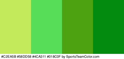 #C2EA5B #58DD58 #4CA311 #018C0F Colors