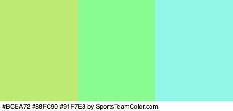 #BCEA72 #88FC90 #91F7E8 Colors