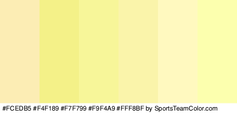 #FCEDB5 #F4F189 #F7F799 #F9F4A9 #FFF8BF #FCFFAD Colors