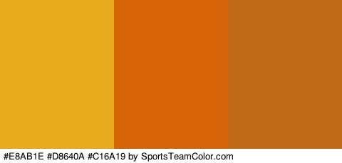 #E8AB1E #D8640A #C16A19 Colors