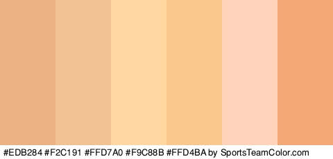 #EDB284 #F2C191 #FFD7A0 #F9C88B #FFD4BA #F4A875 Colors