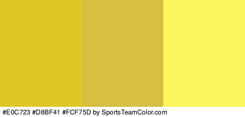 #E0C723 #D8BF41 #FCF75D Colors