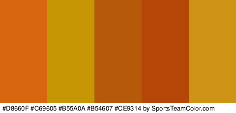 #D8660F #C69605 #B55A0A #B54607 #CE9314 Colors