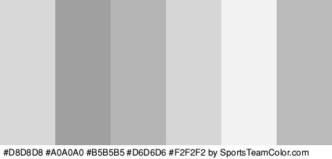 #D8D8D8 #A0A0A0 #B5B5B5 #D6D6D6 #F2F2F2 #BABABA Colors