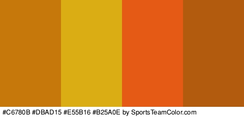 #C6780B #DBAD15 #E55B16 #B25A0E Colors