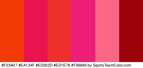 #F23A07 #EA124F #ED302D #ED1E78 #F96686 #9B030A Colors