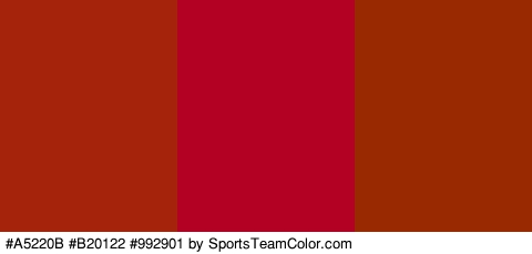 #A5220B #B20122 #992901 Colors