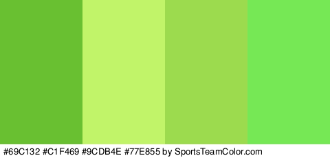 #69C132 #C1F469 #9CDB4E #77E855 Colors