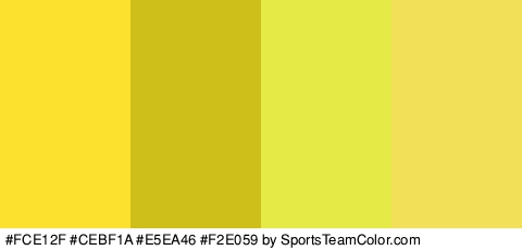 #FCE12F #CEBF1A #E5EA46 #F2E059 Colors