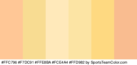 #FFC796 #F7DC91 #FFE8BA #FCE4A4 #FFD982 #F9BC90 Colors