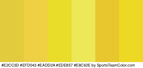 #E2CC3D #EFD043 #EADD2A #EDE857 #E8C62E #EDD823 Colors