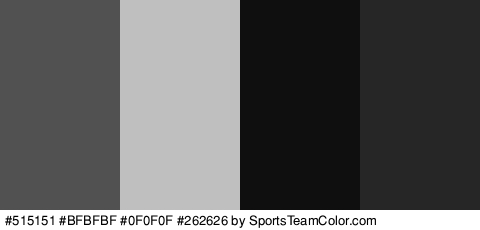 #515151 #BFBFBF #0F0F0F #262626 Colors