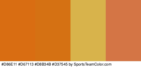 #D86E11 #D67113 #D8B34B #D37545 Colors