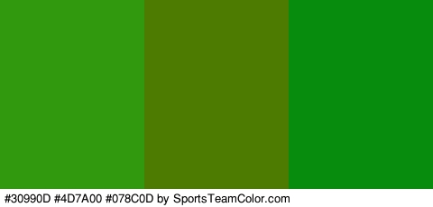 #30990D #4D7A00 #078C0D Colors