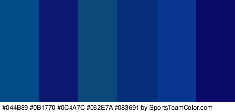 #044B89 #0B1770 #0C4A7C #062E7A #083691 #080968 Colors